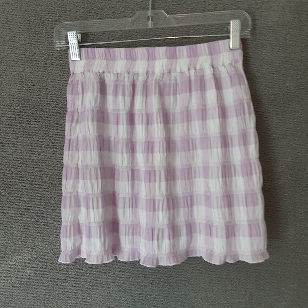 Kendall & Kylie Skirt Women's Small Lavender Purple White Striped Mini 2081